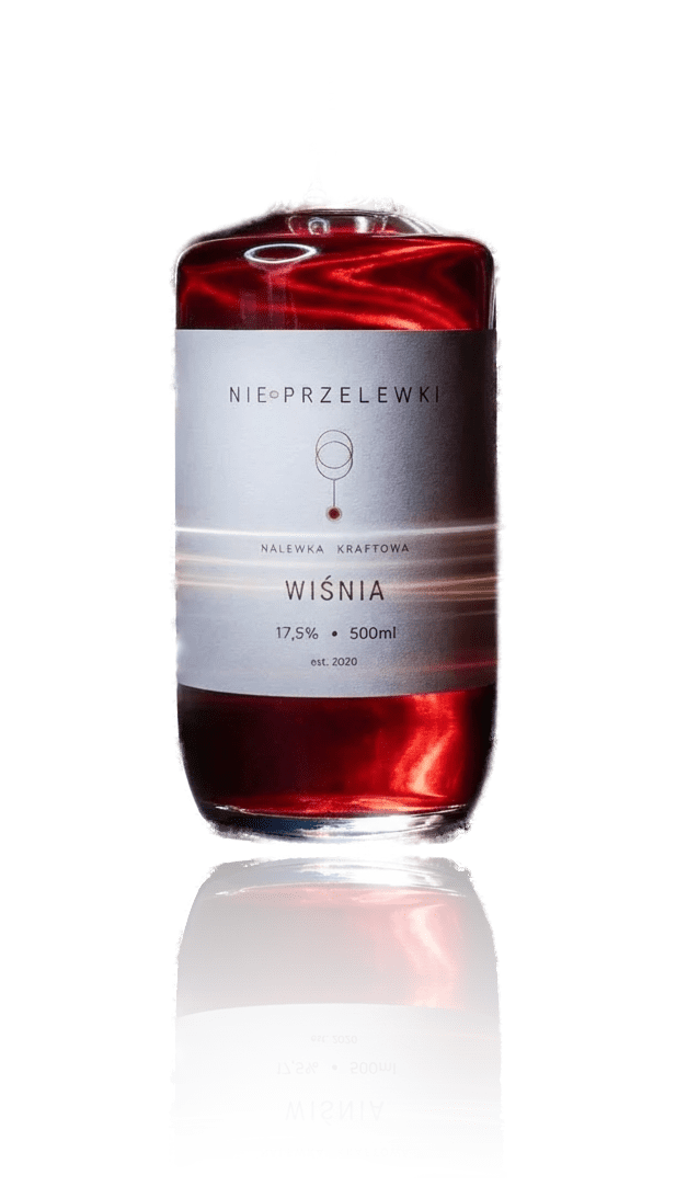 Nalewka na prezent - Nalewka Wiśnia Nie Przelewki 500 ml, 17,5%, packshot butelki